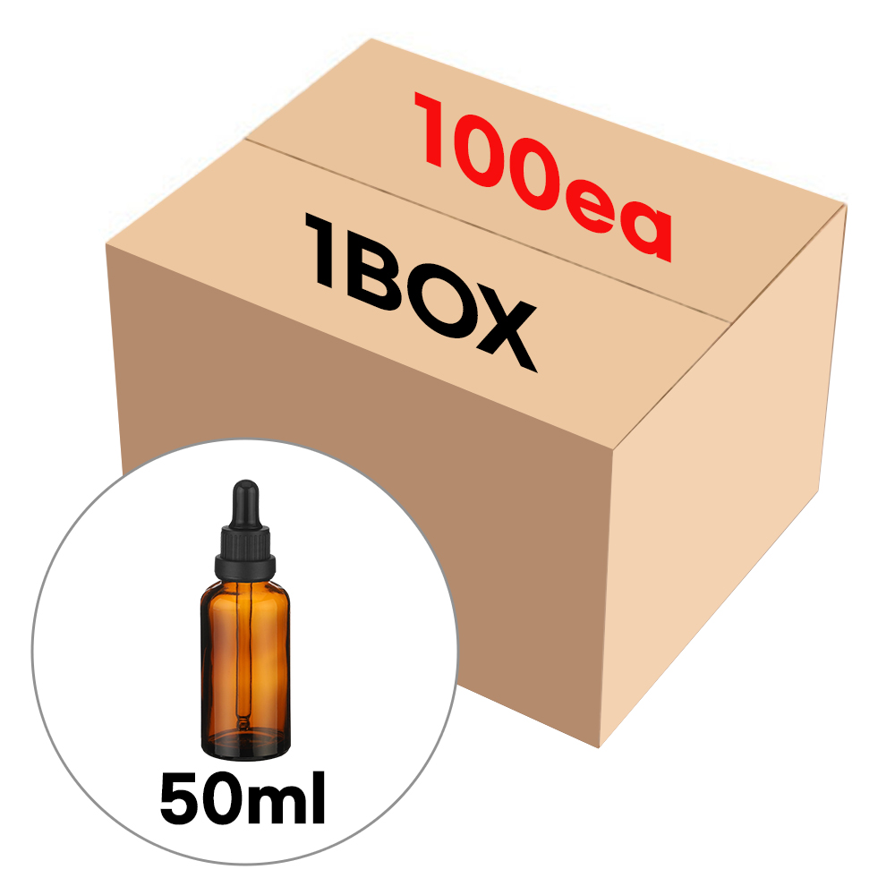 향수용기 블랙 잠금캡 스포이드 브라운 공병 50ml (1BOX 100개) 41,800원