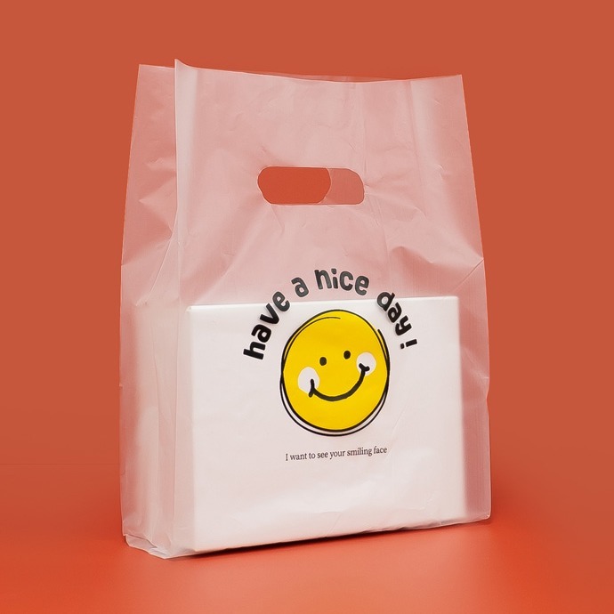 제이팩토리 도시락 포장 스마일 비닐쇼핑백 소 5,600원