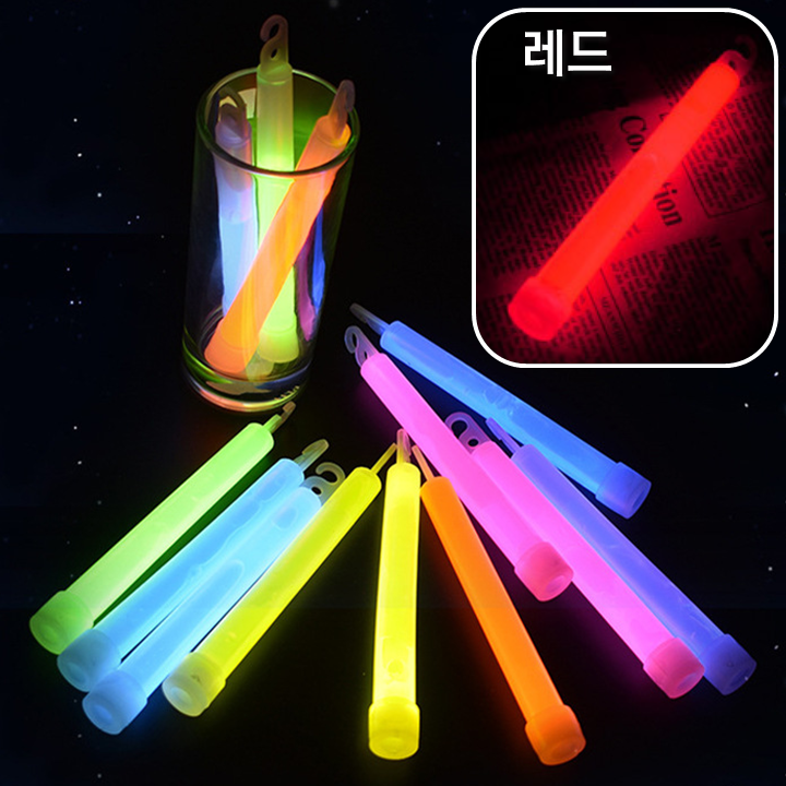 [고급형] 야광스틱 (야광봉 형광봉 팔찌 클럽 파티 응원 졸라맨 콘서트), 2. 레드 750원