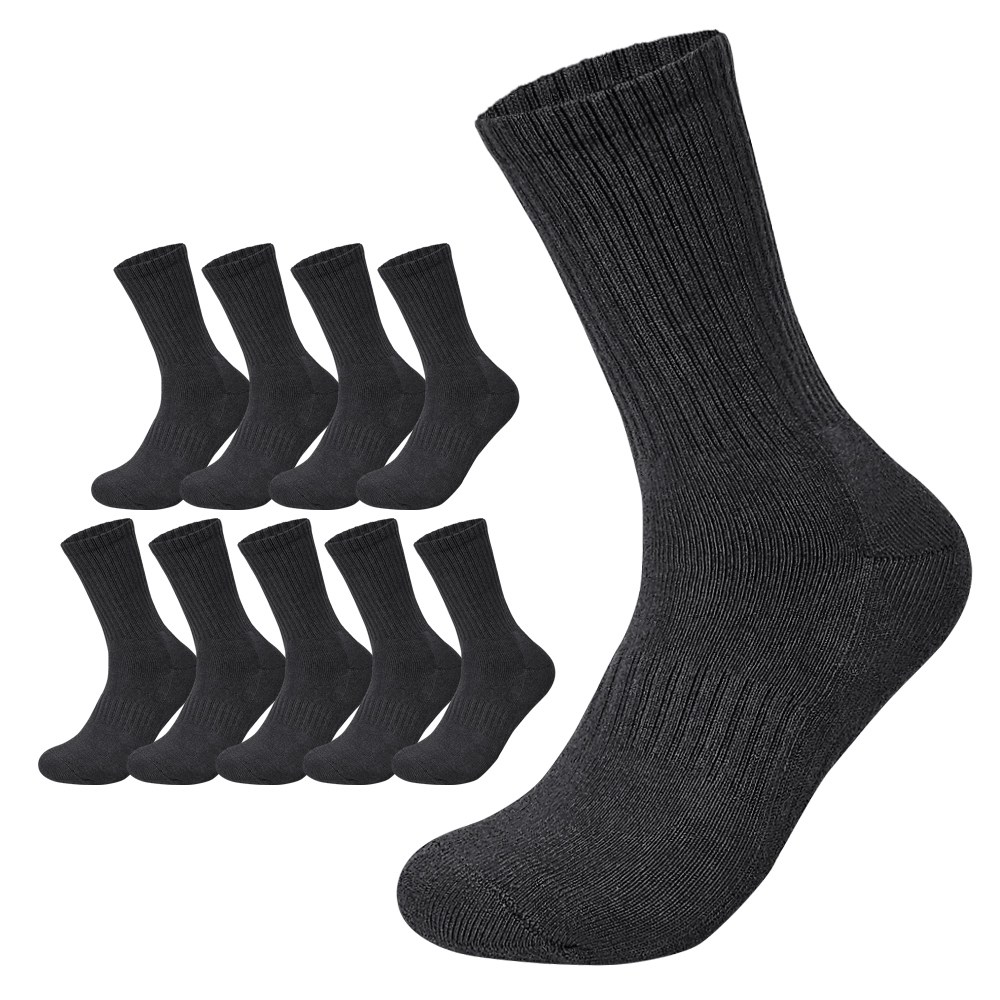 프레리10족 두꺼운 무지쿠션 장목 스포츠양말, 챠콜/10켤레 23,900원