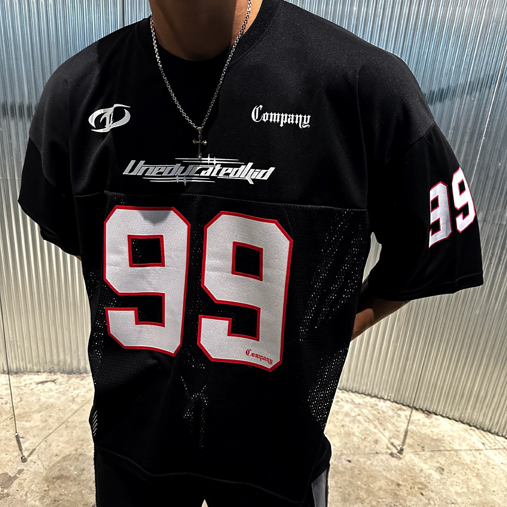 남자 빅사이즈 매쉬 져지 오버핏 럭비 티 럭비 유니폼 메쉬 티 흠뻑쇼 워터밤 티셔츠 38,000원