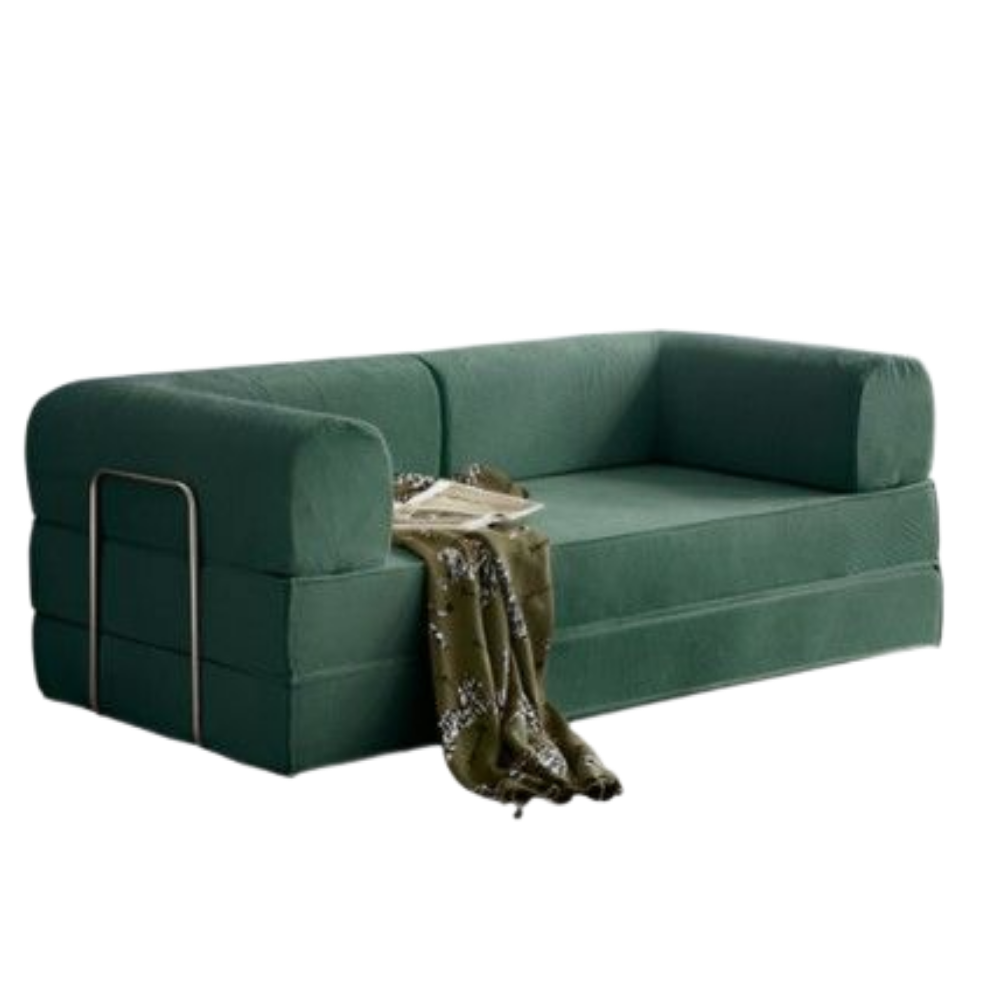 RUBILY 접이식 압축 소파베드 코듀로이 소파침대 소파 쇼파 쇼파 집순이 소파겸침대 모듈, 카키색/150CM 319,000원