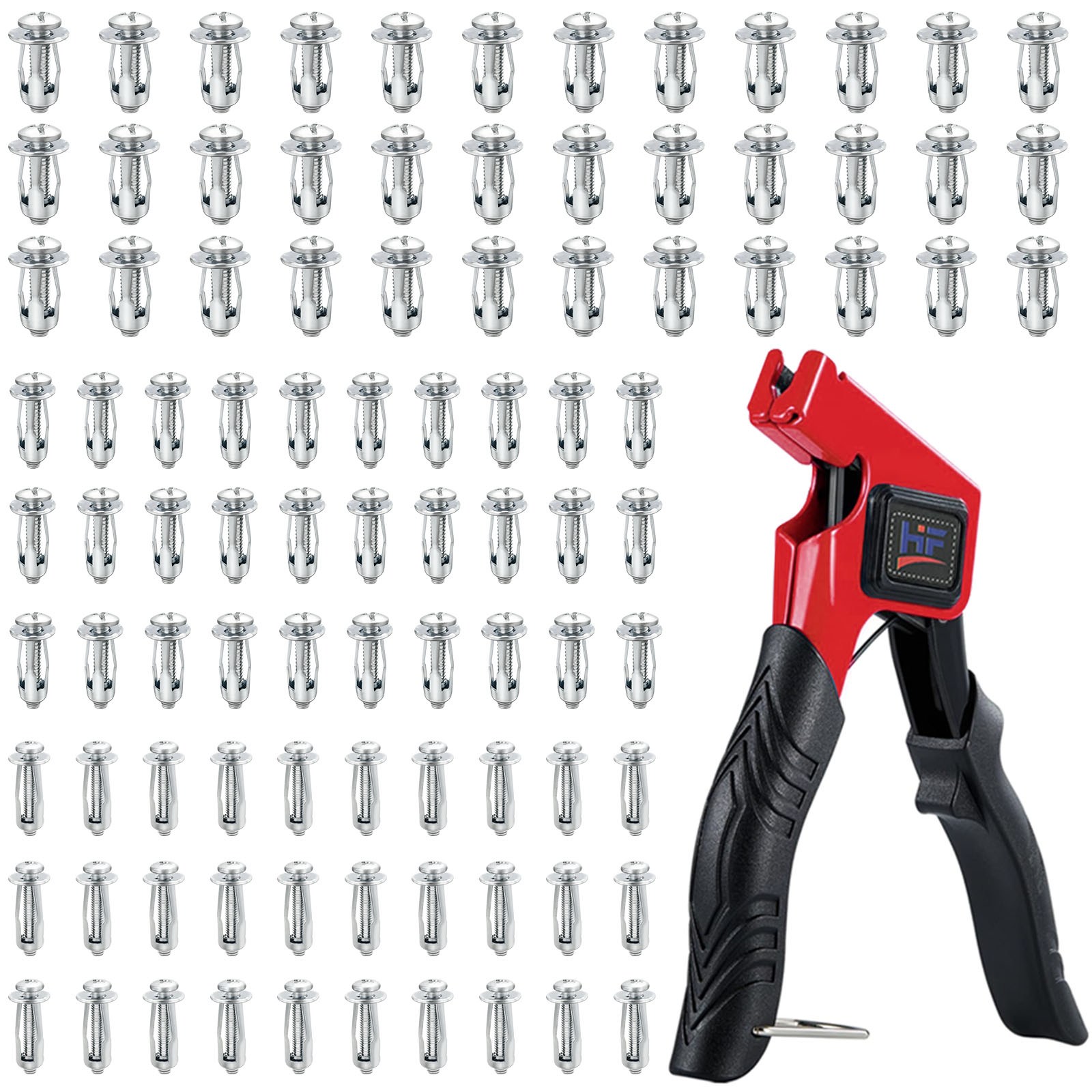 ADNEWX 4mm 리벳너트 리벳 리벳너트 리벳건 세트 리벳 꽃잎 나사 고정건축박강판, M4(30) M5(30) M6(30) 40,900원