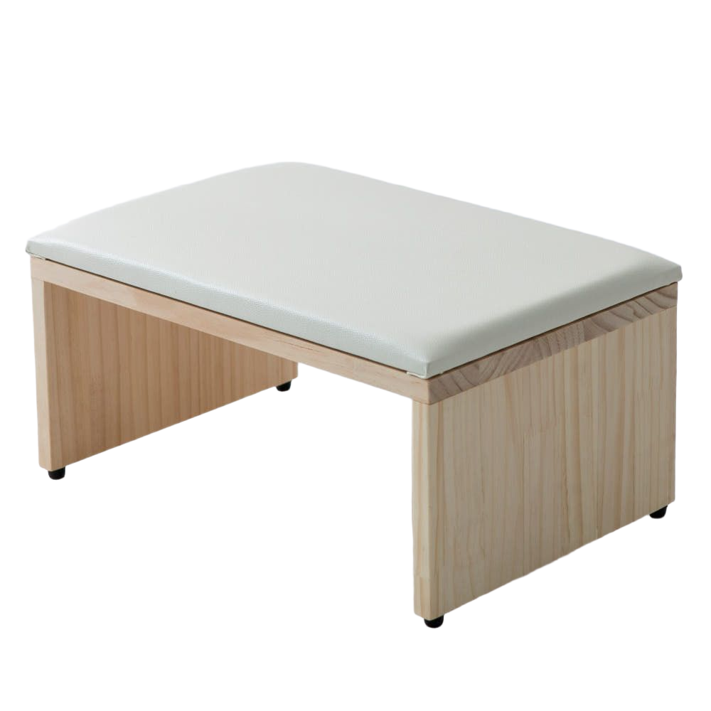 네일 패디 받침대 발 시술대 네일 손목 받침대 원목, 1개, 아이보리 55,000원