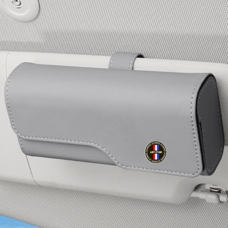 자동차 원터치 선글라스 케이스 차량용 새차선물 선바이저 케이스 클립, 그레이 14,800원