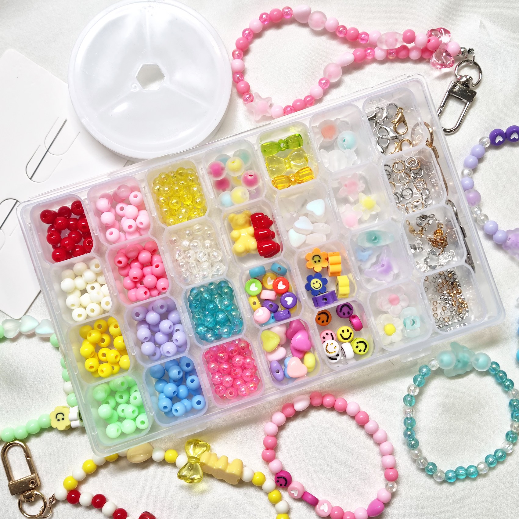 리니팜 시그니처 비즈 공예 세트 키링 팔찌 만들기 DIY, 4. 아크릴 러비, 1세트 18,900원