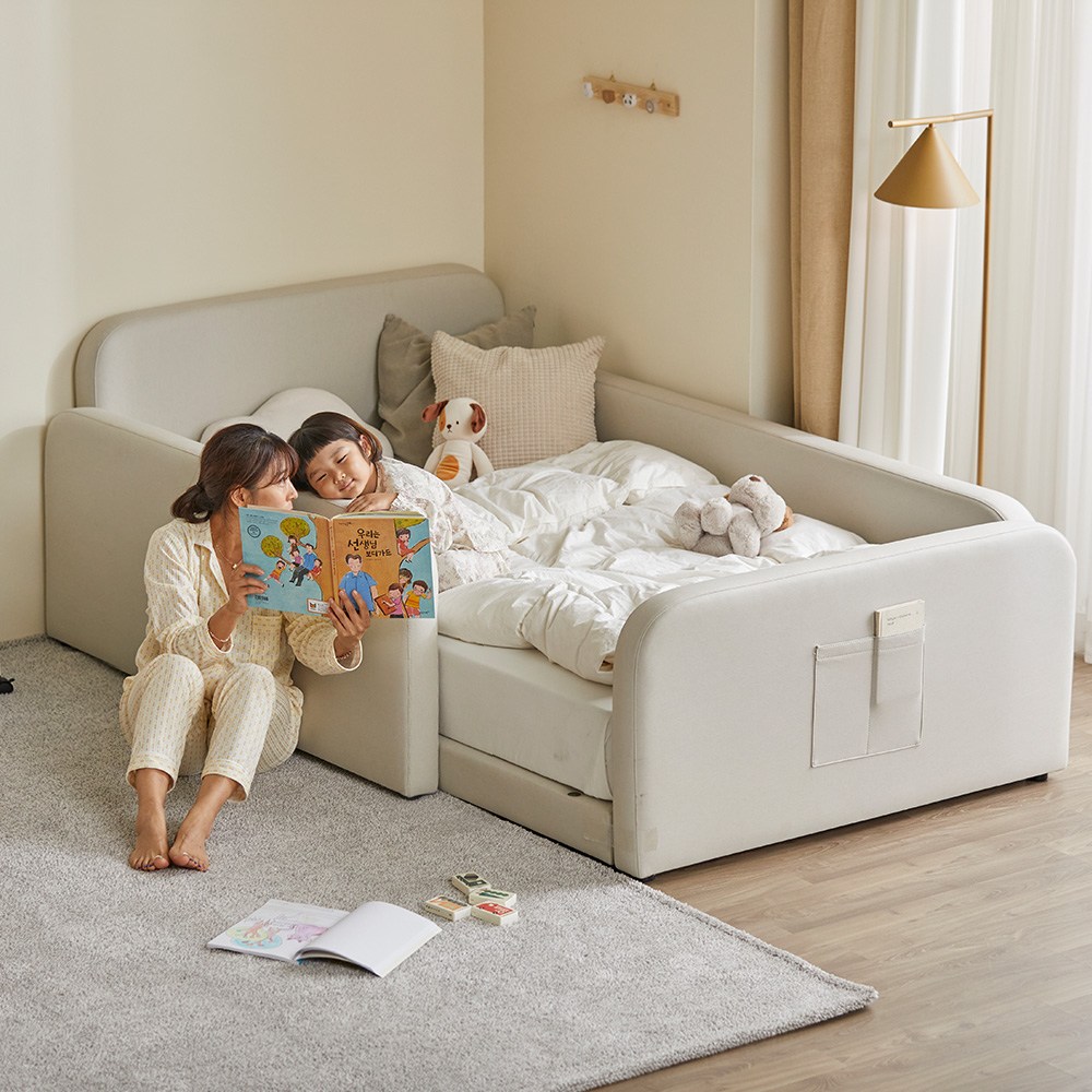 [침대 특가전] 파로마 아다지오 보드레더 저상형 침대 데이베드형 가드포함SS 인디파워독립매트 629,000원