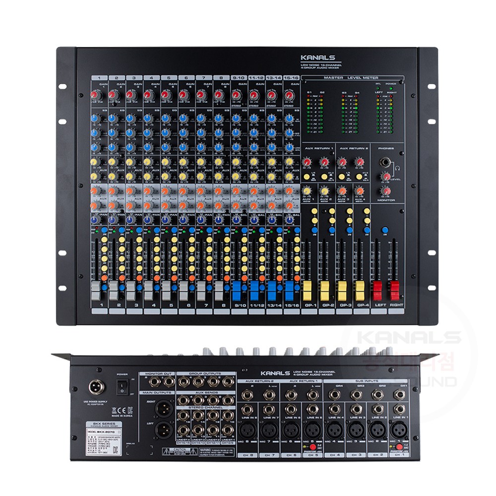 국산 16채널 4그룹 아날로그 오디오믹서 BKX207G EQ 엔지니어용 1,911,000원