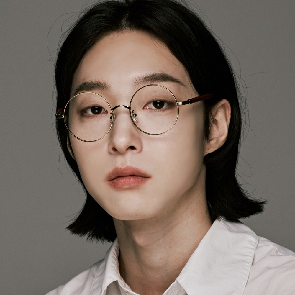 하루홀릭 남자 여자 정원형 동그란 복고 빈티지 메탈 콤비 우드느낌 블루라이트 차단 안경 29,000원