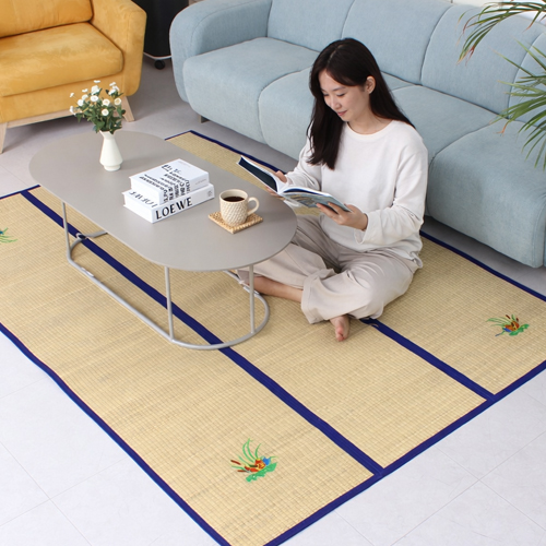 남도공예 왕골 원앙 3단접이식 보료돗자리 140 x 190 (커버포함) 제사용 제사 돗자리 75,900원