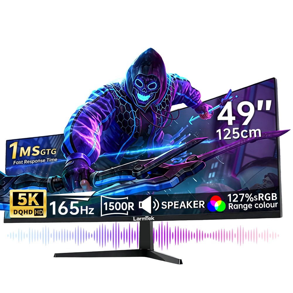 LarmTek 게이밍 모니터 27인치 34인치 49인치 울트라와이드 FHD/4K/5K 165Hz/240Hz 커브드 화면 고주사율 내장스피커 높이조절 스탠드 698,000원