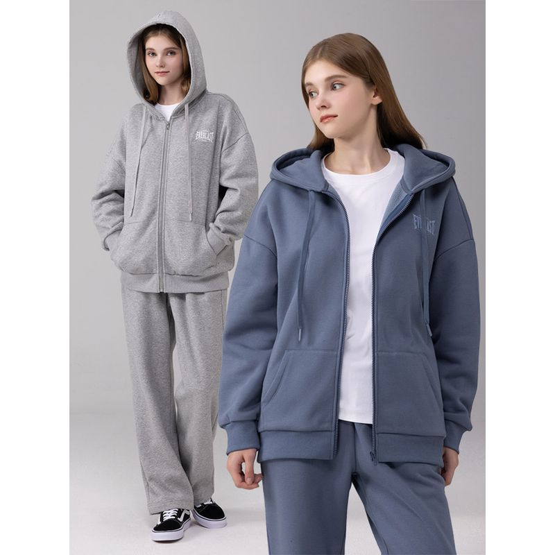 에버라스트 여성 기모 트레이닝복 세트 후드집업+일자팬츠 74,750원