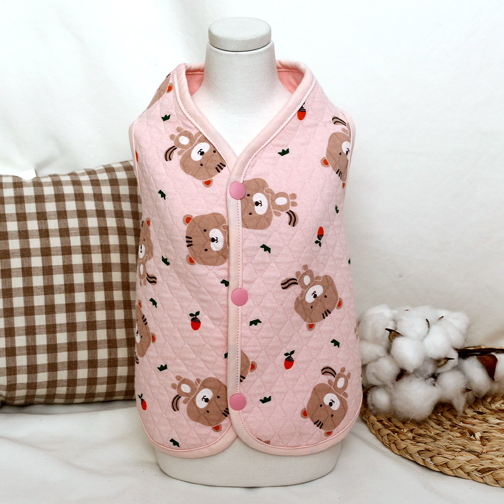 해피앤퍼피 강아지옷 오가닉조끼 강아지조끼 14,100원