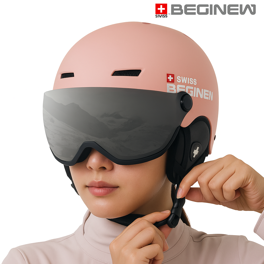 스위스비기뉴 라이드온 스키 바이저헬멧 고글일체형 자전거 아동 성인용 79,000원