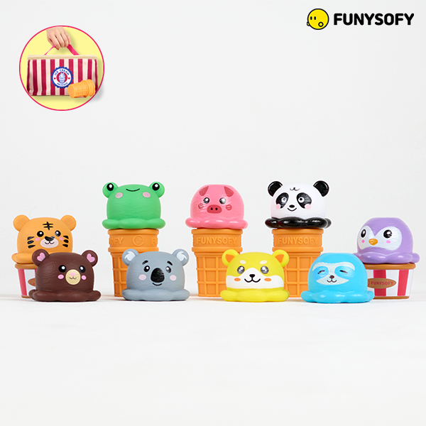 퍼니소피 소프트 자석 큐트 동물 아이스크림 콘&컵 9종 C (고급가방포함), 단품, 1개 78,000원