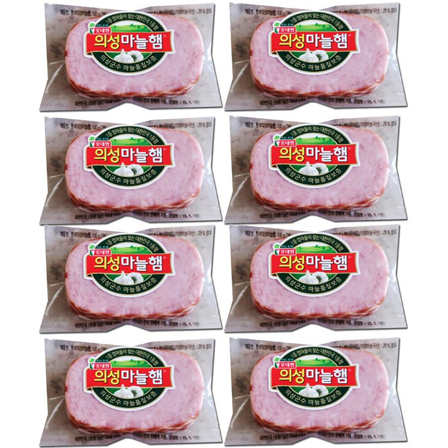 롯데햄 의성마늘햄 100gx8개-아이스팩+보냉팩 포장, 8개, 100g 14,000원