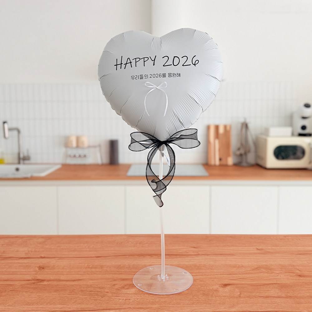 자유문구 하트 레터링 풍선 스탠드 세트, 1개, 코랄핑크 5,900원