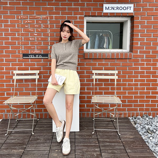 토마토팩토리 여성용 비바 헨리넥 반팔 니트(8color) 19,900원