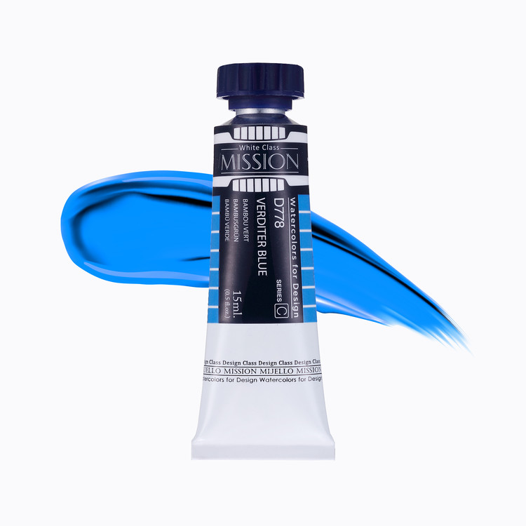 미젤로 미션화이트 디자인컬러 수채화물감 낱색 15ml 2,800원