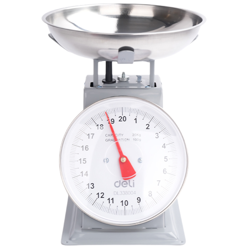 델리 접시저울 고정밀 탈착식 대형 다이얼 기계식 지시저울, 그레이, EDL338004, 20kg 29,000원