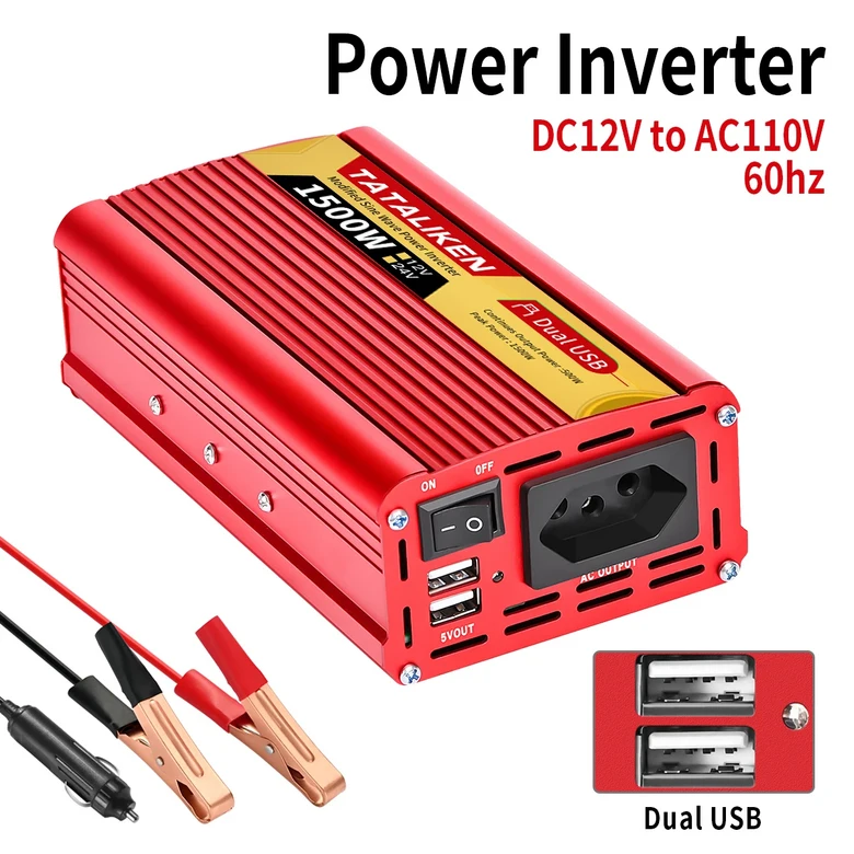 전원 인버터 브라질 소켓 600W/1500W/2000W/2500W DC 12V/24V 휴대용 자동차 충전기 변환기 액세서리 39,900원