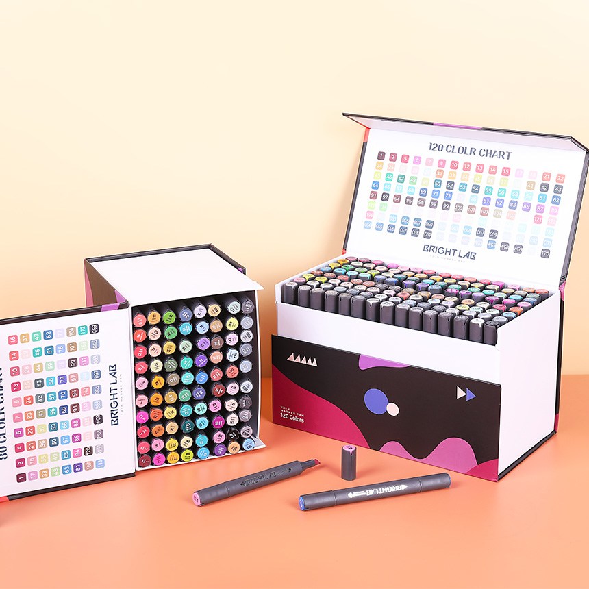 브라이트랩 디자인 트윈 7세대 잉크 마카펜, 80색, 1개 26,300원