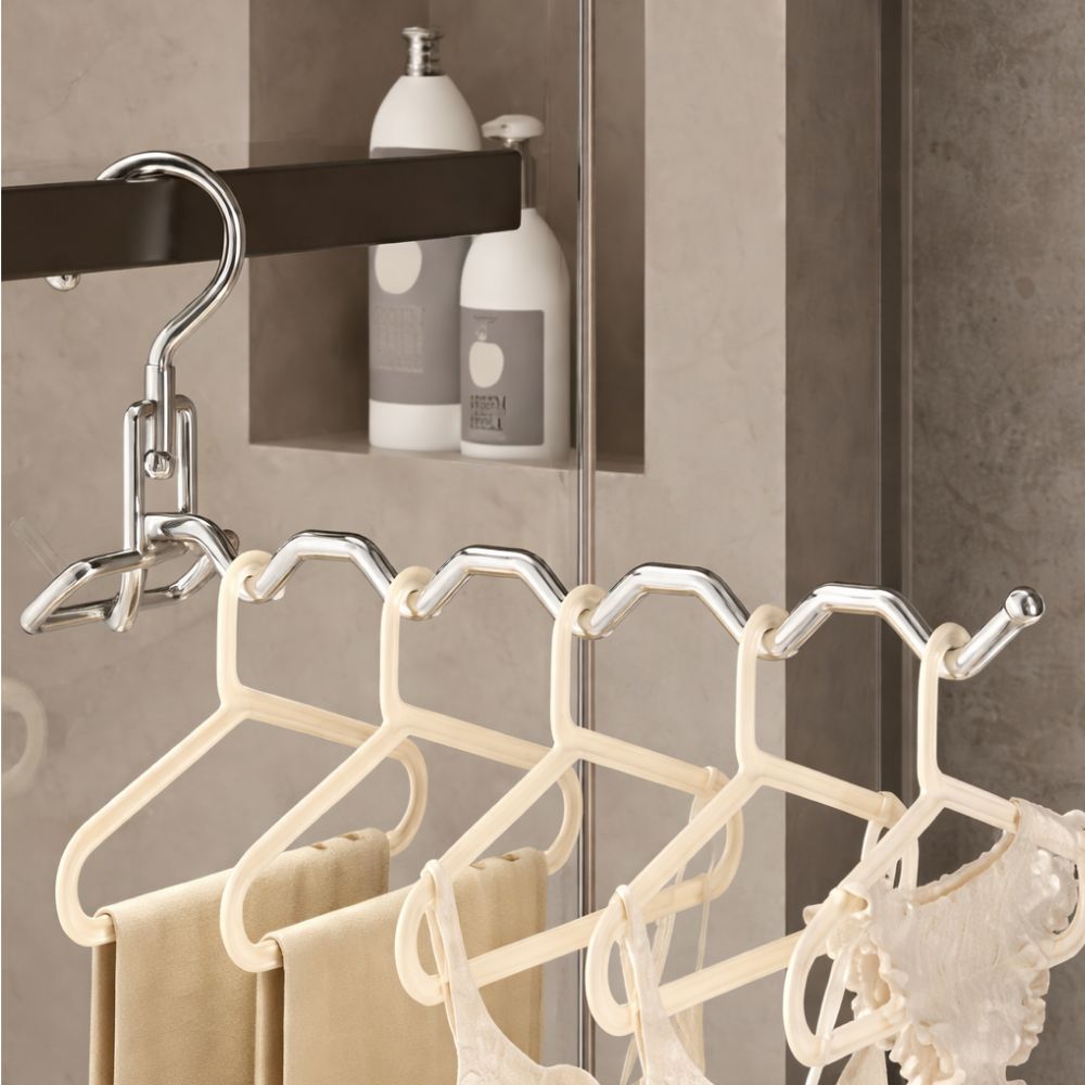 스텐 접이식 멀티 옷걸이 여행용 공간절약형, 실버, 1개 5,900원