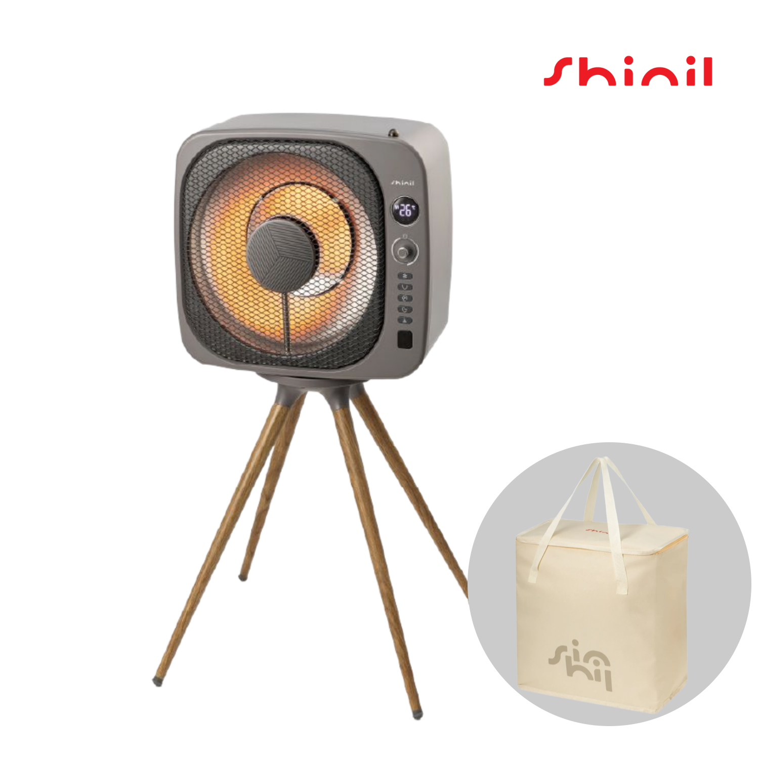 신일 레트로 에코팬큐브히터 하이라이트 가정용 전기히터 뉴트럴그레이 SEH-KA800J 164,800원