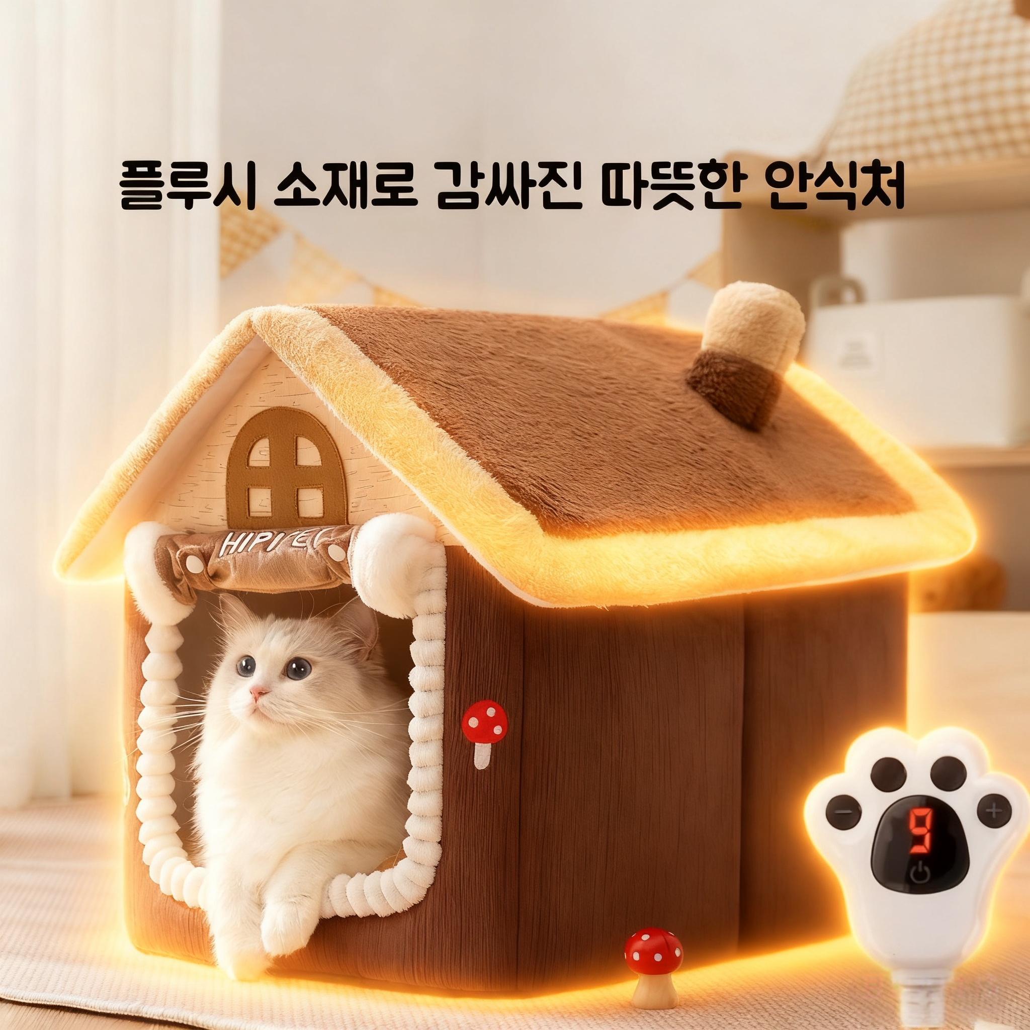 Mochae 반려동물 하우스 강아지 고양이 숨숨집 온열매트 전기담요 난방텐트 강아지집 방수 겨울집 선물 9단 온도조절 타이머 49,400원