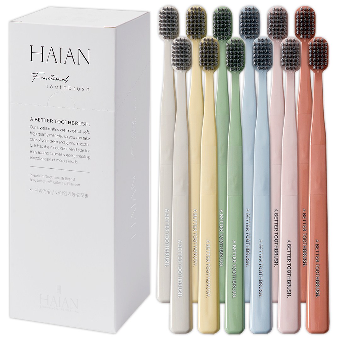 하이안 기능성 칫솔 이중초미세모, 1박스, 12개입 18,900원