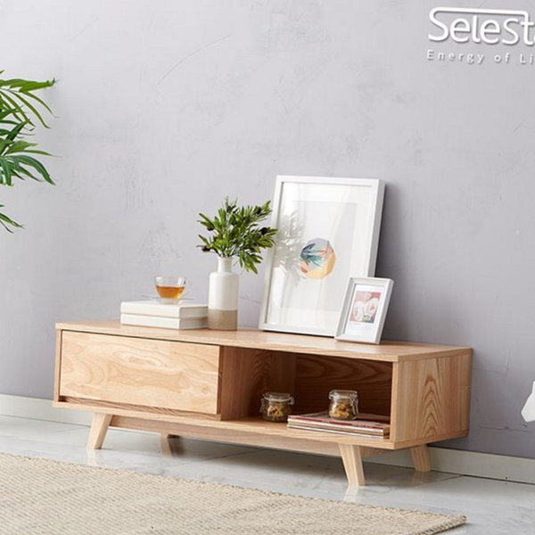 거실 원목 tv 장 낮은 서랍형 수납장 고무 나무 원목 tv 장 수납 서랍장 선반형 선반장 테이블 가구 협탁, 그레이_ABB64 30,450원
