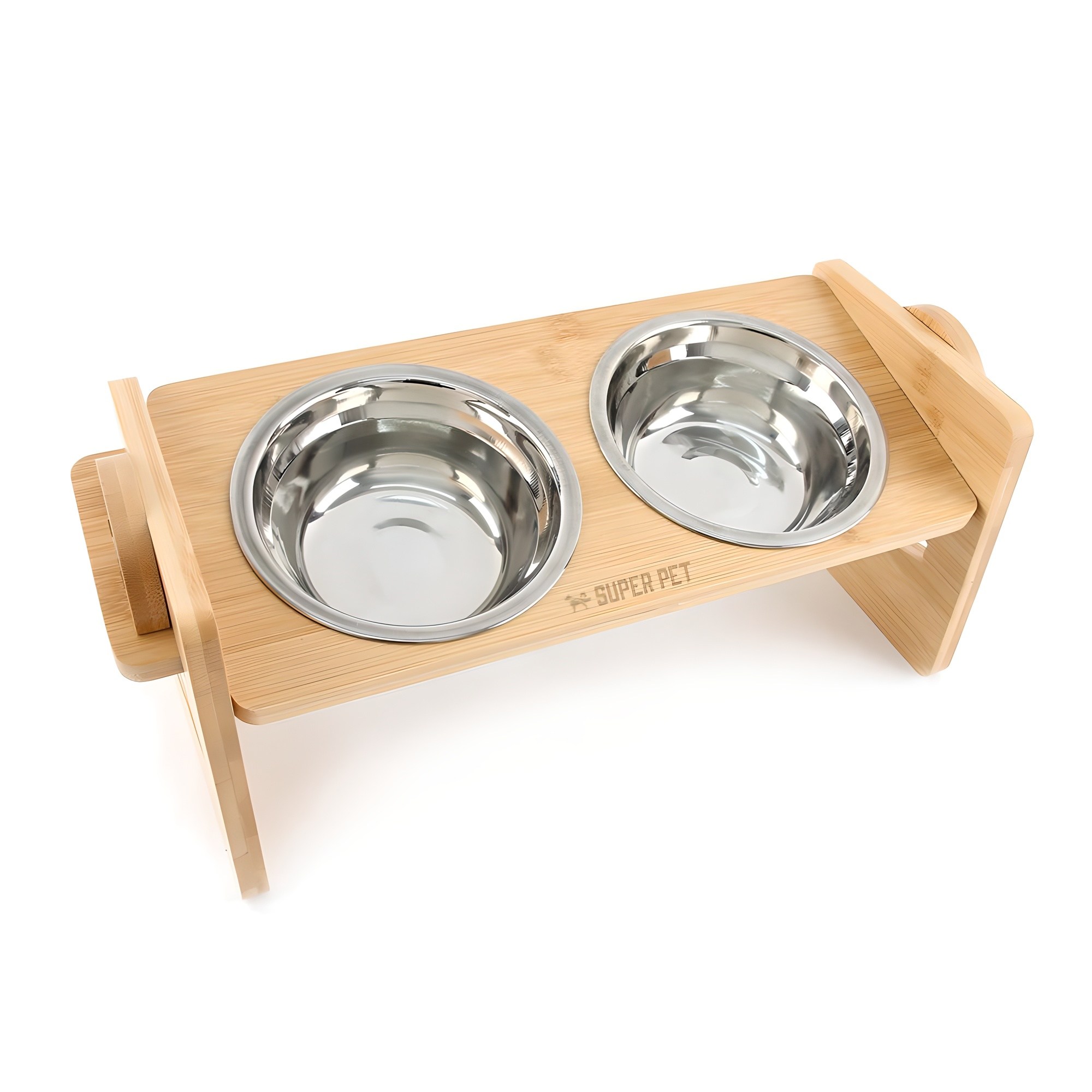 도그아이 반려동물 높이조절 대나무 식탁 + 스텐 식기 2구 12,900원