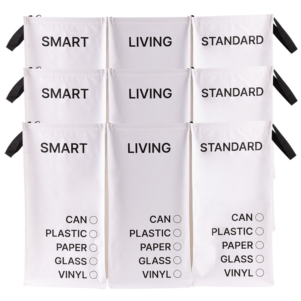 [키친플래그] 타포린백 분리수거함 3단 세트 x 3개, 화이트, 9개 25,100원