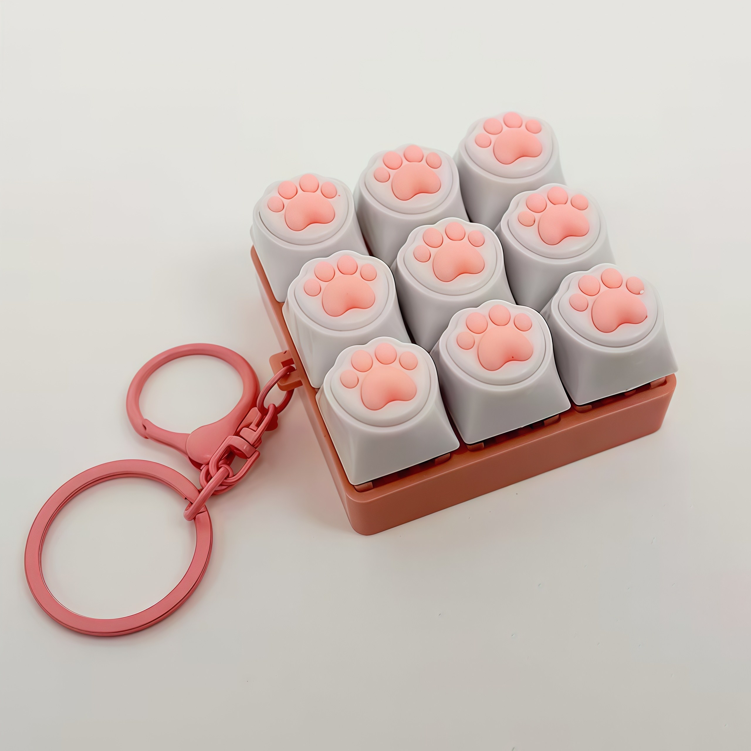 로비엔트 젤리 키링 고양이 발바닥 키보드 딸깍이 키캡 열쇠고리 14,900원