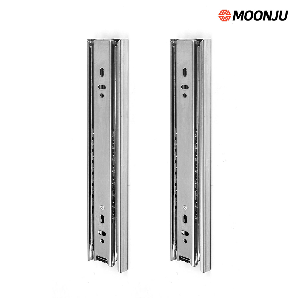 [철물공장] 문주 3단 45폭 300mm 볼레일 서랍 책상 싱크대 레일 3,400원