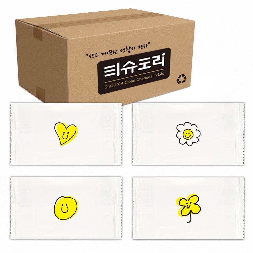 티슈도리 물티슈 업소용 센스 있는 카페 배달 사장님의 선택 카페 4종 개별포장 물수건 두꺼운 16,900원