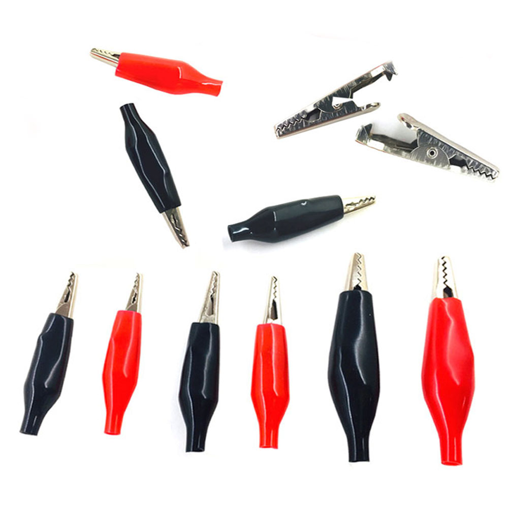 악어집게 악어클립 테스트핀 대 중 소 빨강/검정 60원