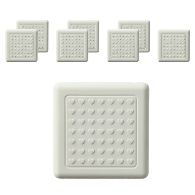 올하이 의자 가구 부착형 PVC 실리콘 소음 미끄럼방지 의자발패드 화이트 사각형 6,900원