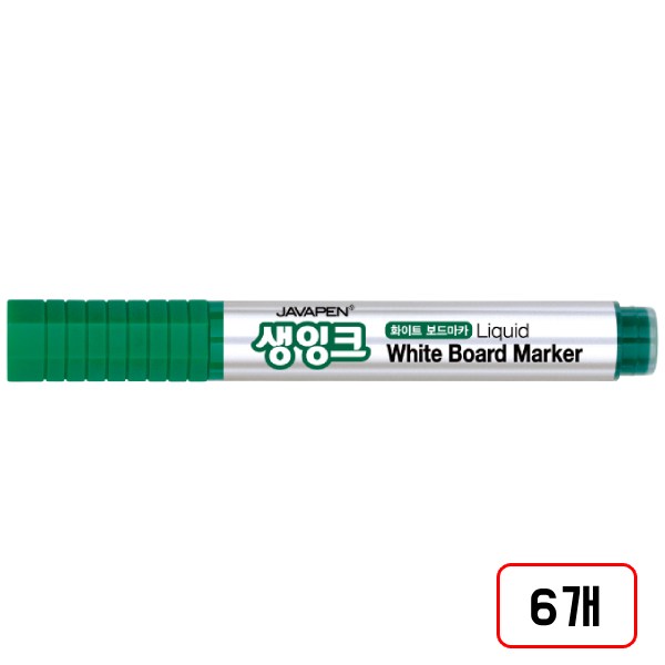 생잉크 보드마카(2.0/자바펜), 6개, 녹색/D530913 18,000원