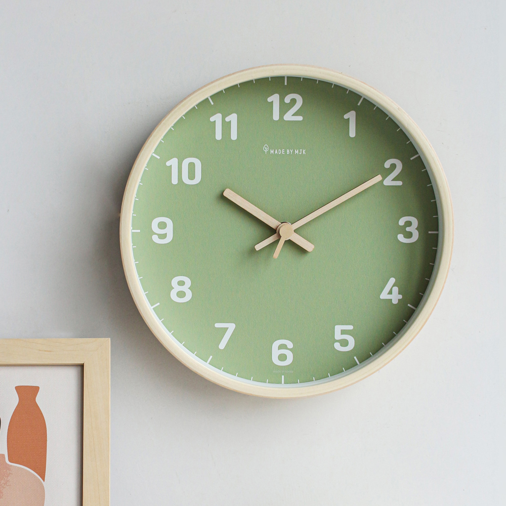 MJK 북유럽 파스텔 무소음 벽시계 255 17,000원