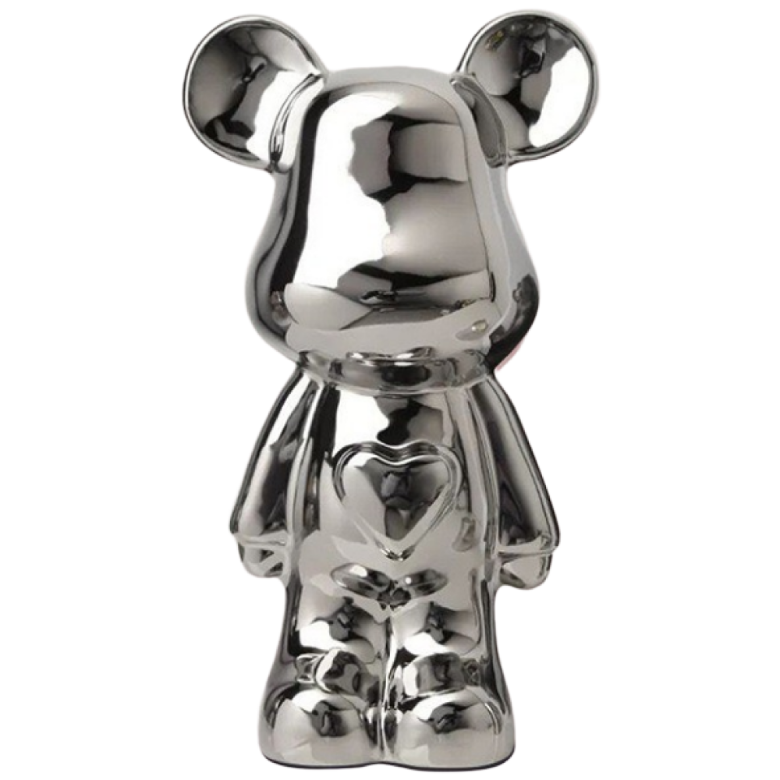 리틀보트 하트 베어브릭 세라믹 장식 저금통, 실버 22,800원