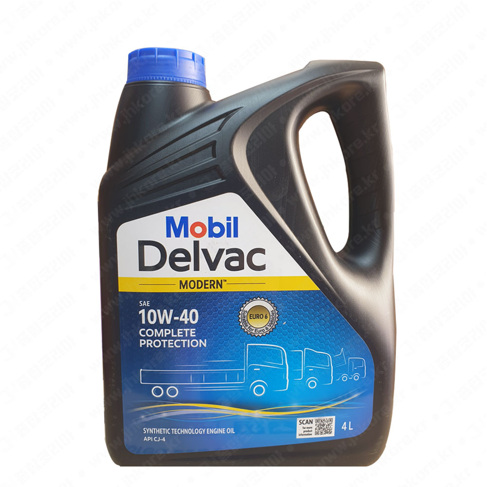 모빌 델박 모던 컴플리트 프로텍션 10W40 4L, CK-4, 중대형디젤용 100%합성엔진오일, 1개 29,000원