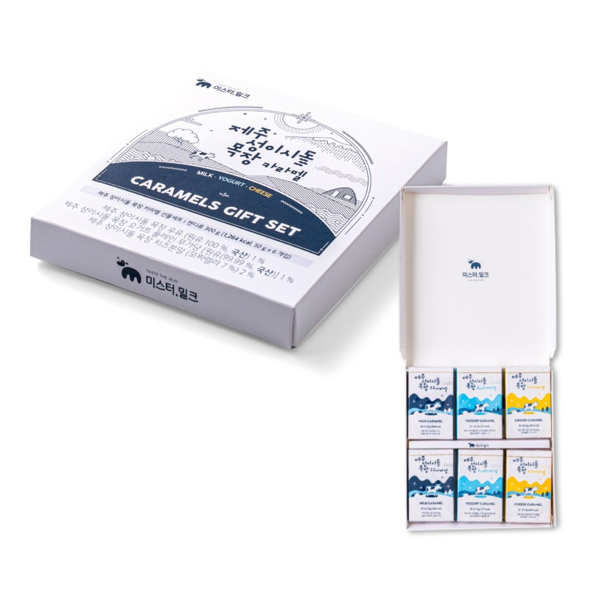 [본사직영] 제주 성이시돌 목장 카라멜 선물세트 우유 요거트 치즈, 6개, 50g 15,900원