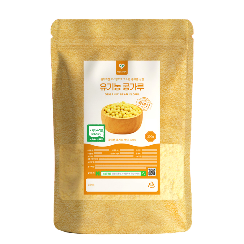 파인드네이처 국산 유기농 볶음 백태 콩가루 이유식 콩고물 식사대용 선식 200g, 1개, 200g 12,160원