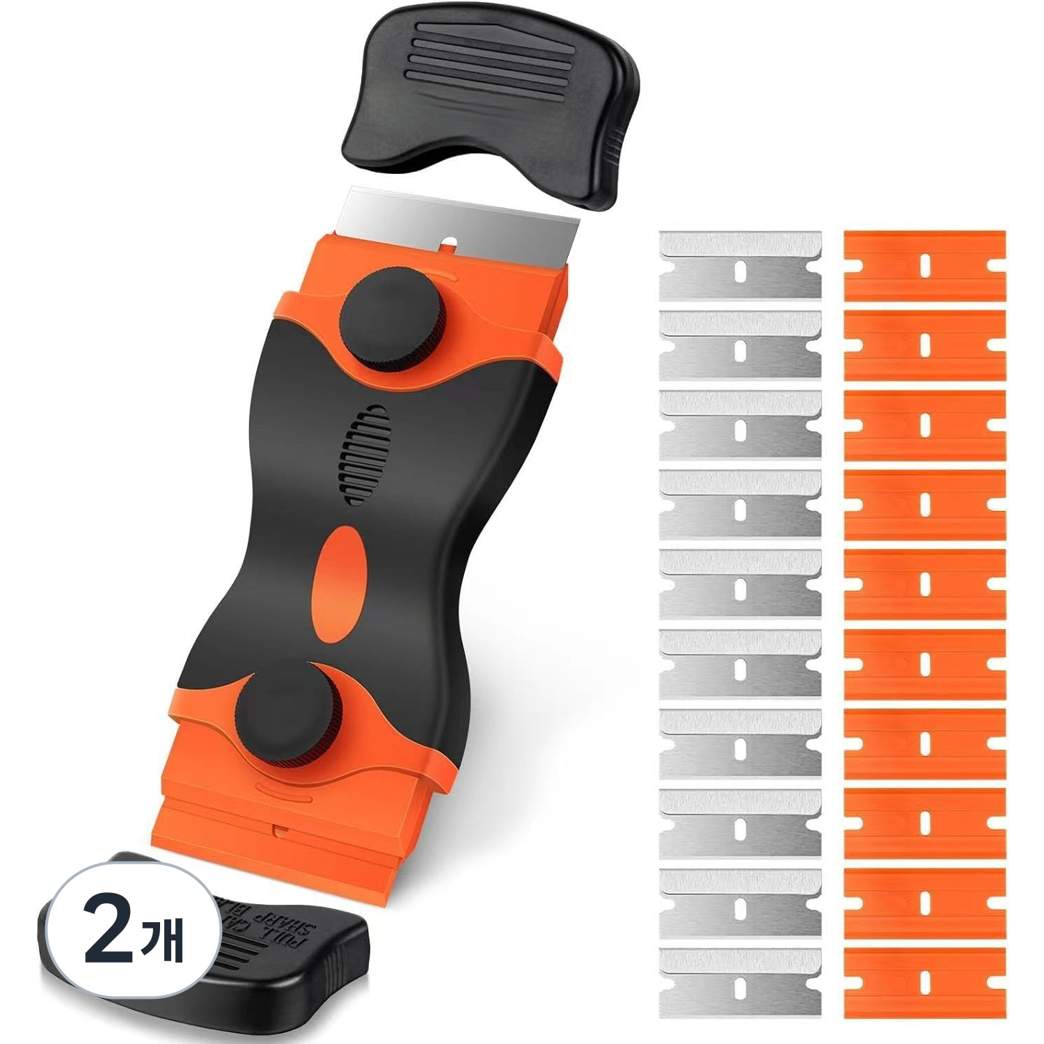 샵글로벌 양면날 접착제 필름제거 스크래퍼 자동차 유리 스티커제거 (금속날10+플라스틱날10) 11,600원