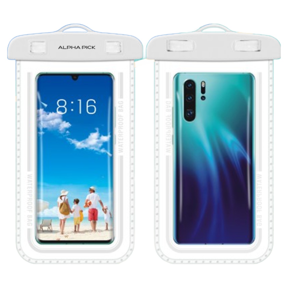 알파픽 1+1 방수팩 핸드폰 방수 휴대폰 터치 케이스 넥스트랩, 2개, 화이트 9,450원