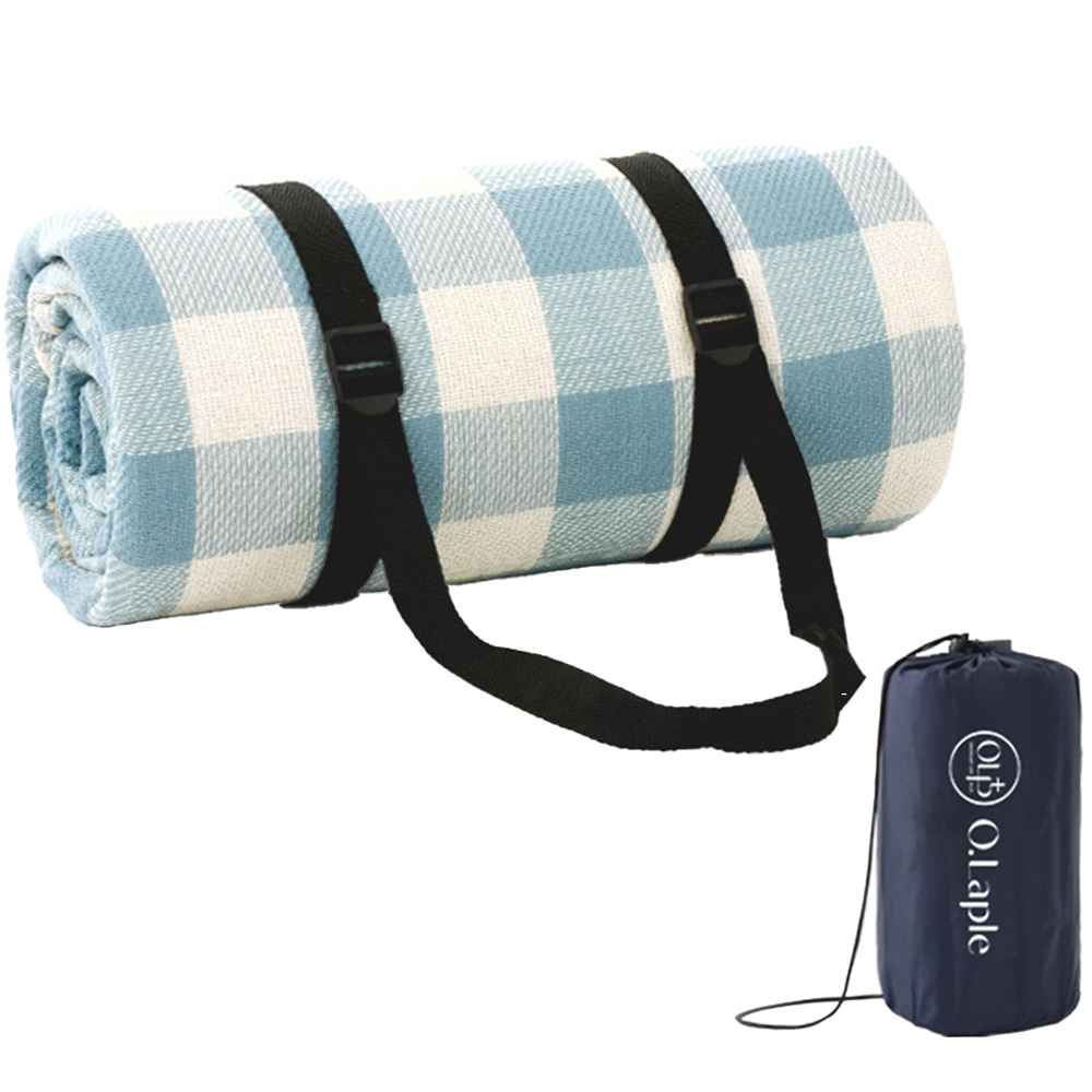 오라플 휴대용 감성 체크 피크닉 매트, 블루 56,400원