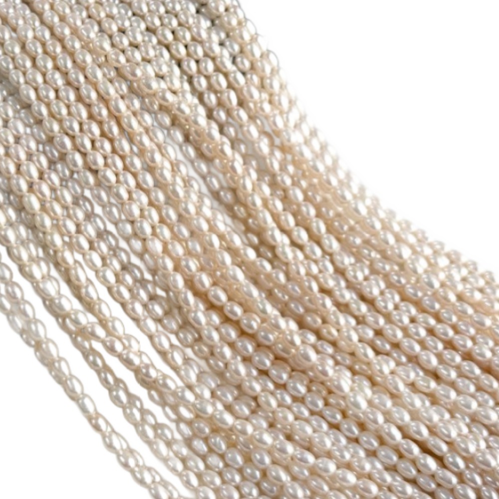 미라클스톤 AAA 천연 밥풀 담수 진주 목걸이 팔찌 만들기 재료, 4mm, 1개 33,400원