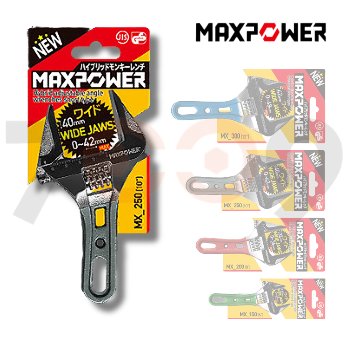 맥스파워 경량 포켓몽키 숏 스패너 10인치 MX-250S 최대 42mm 20,600원
