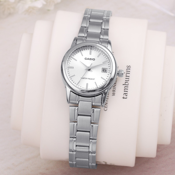 카시오 여성용 메탈 손목 시계 LTP-V002D-7A 31,000원